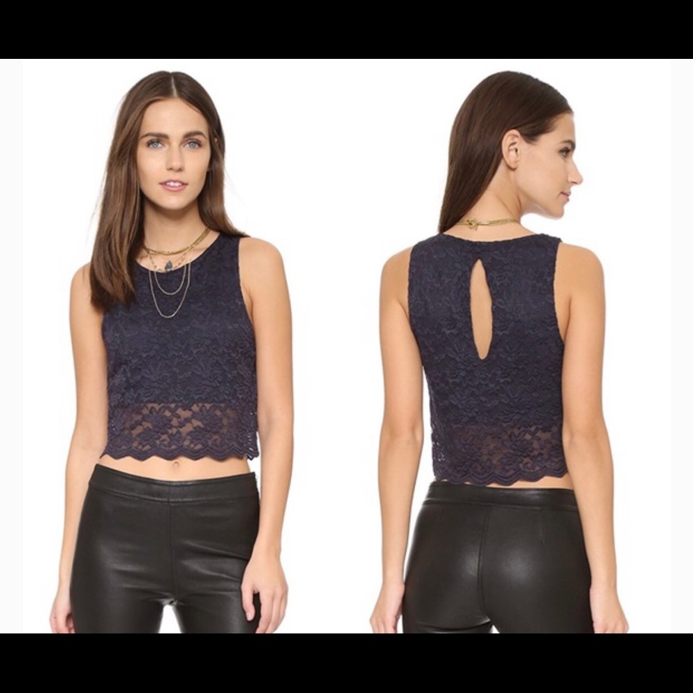 Free people intimately laced crop tank top small - Picture 2 of 12